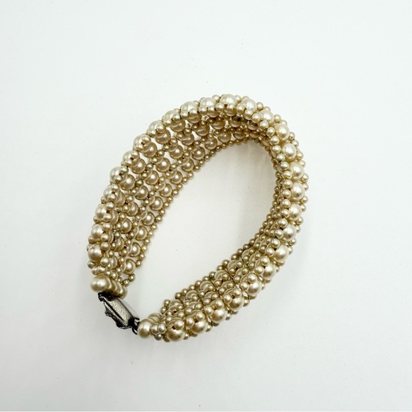 Vintage Faux Pearls Six-Vintage Faux Pearls Six-Strand Pearl Bracel - Picture 4 of 11